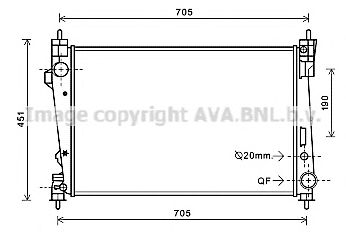 AVA QUALITY COOLING al2123 -  Радиатор, охлаждение двигателя